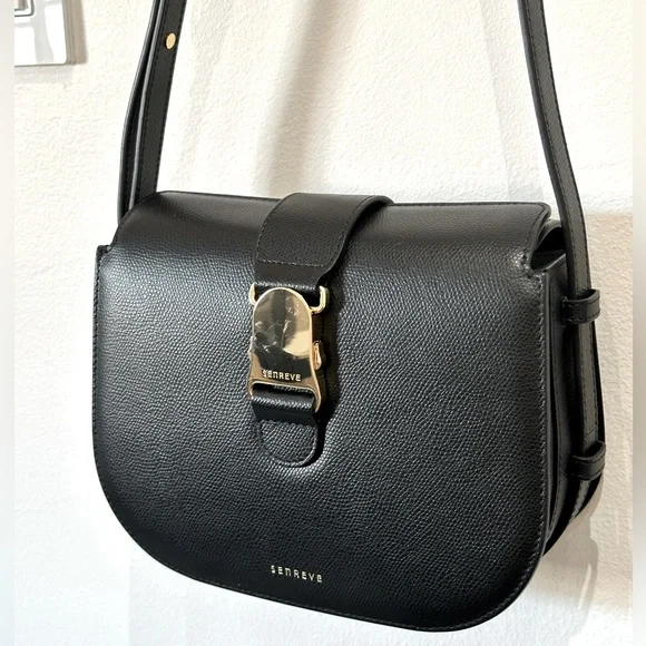 Senreve Bags Senreve Cadence Crossbody Pebbled Noir Gold - Main Image